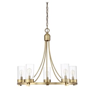 Strick & Bolton Fygi 5-light Chandelier (Brass) - Chandeliers For Bedrooms by Overstock.com