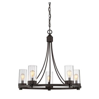 Strick & Bolton Fygi 5-light Chandelier (Bronze) - Chandeliers For Bedrooms by Overstock.com