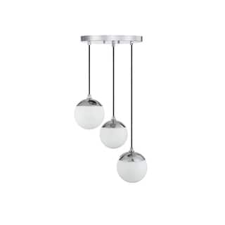 Carson Carrington Henningsvaer 3-light Multi-point Chandelier (Chrome - White/Black) - Chandeliers For Bedrooms by Overstock.com