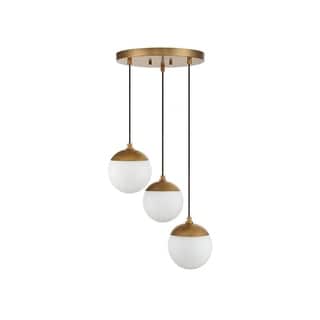 Carson Carrington Henningsvaer 3-light Multi-point Chandelier (Brass - White/Black) - Chandeliers For Bedrooms by Overstock.com