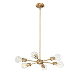 Carson Carrington Henningsvaer 6-light Chandelier (Brass) - Chandeliers For Bedrooms by Overstock.com