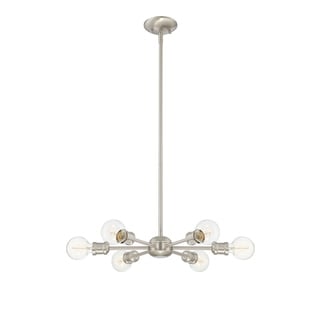 Carson Carrington Henningsvaer 6-light Chandelier (Nickel/Brass) - Chandeliers For Bedrooms by Overstock.com