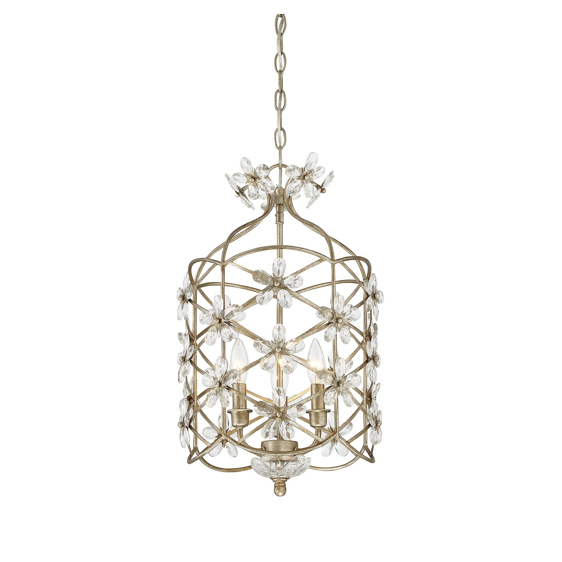Silver Orchid Finlayson Mixed Silver 3-light Mini Chandelier - Chandeliers For Bedrooms by Overstock.com