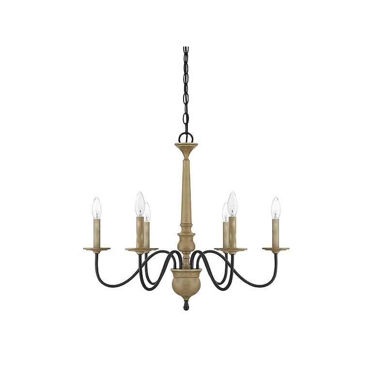 The Gray Barn Lunasa 6-light Chandelier with Distressed Wood - Chandeliers For Bedrooms by Overstock.com