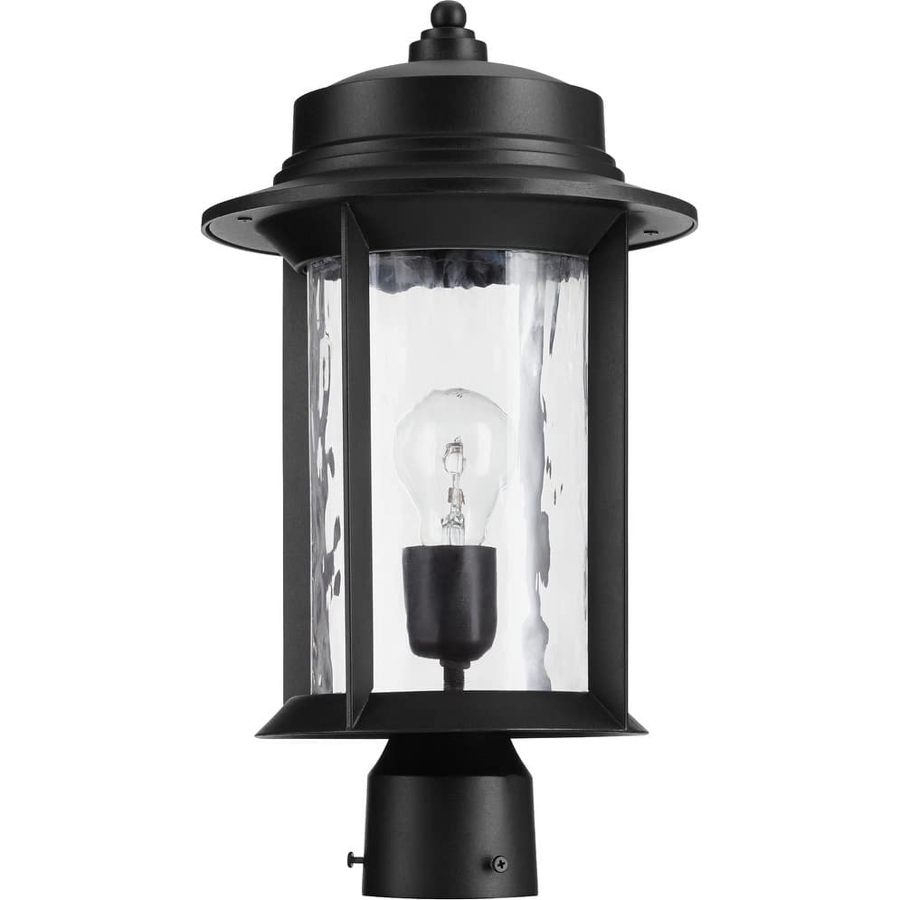 Charter Clear Hammered 1-light Post Light