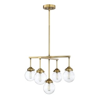 Carson Carrington Henningsvaer 5-light Chandelier (Brass) - Chandeliers For Bedrooms by Overstock.com