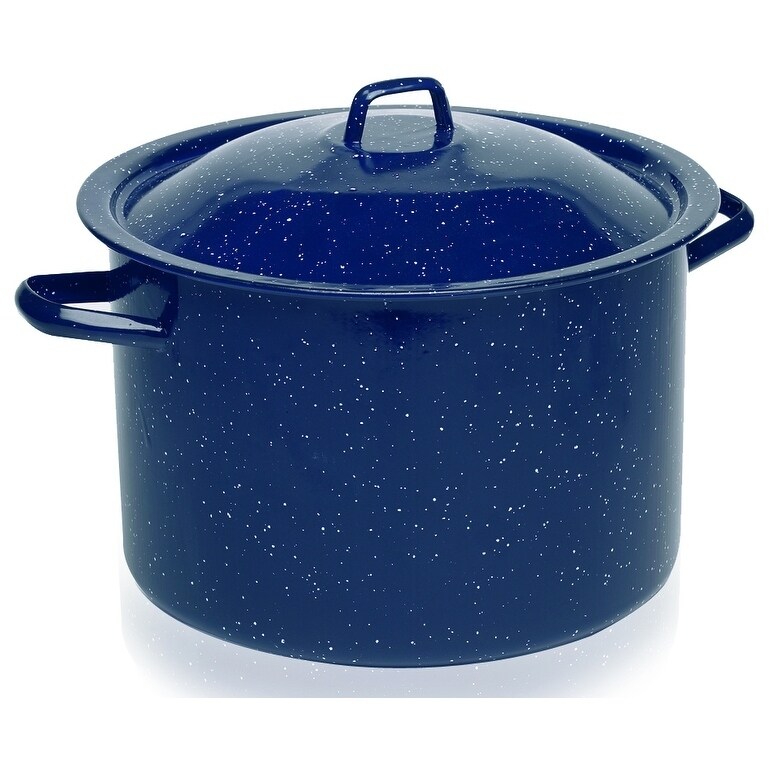IMUSA C20666-1062810W 4-Qt. Enamel Stock Pot, Blue