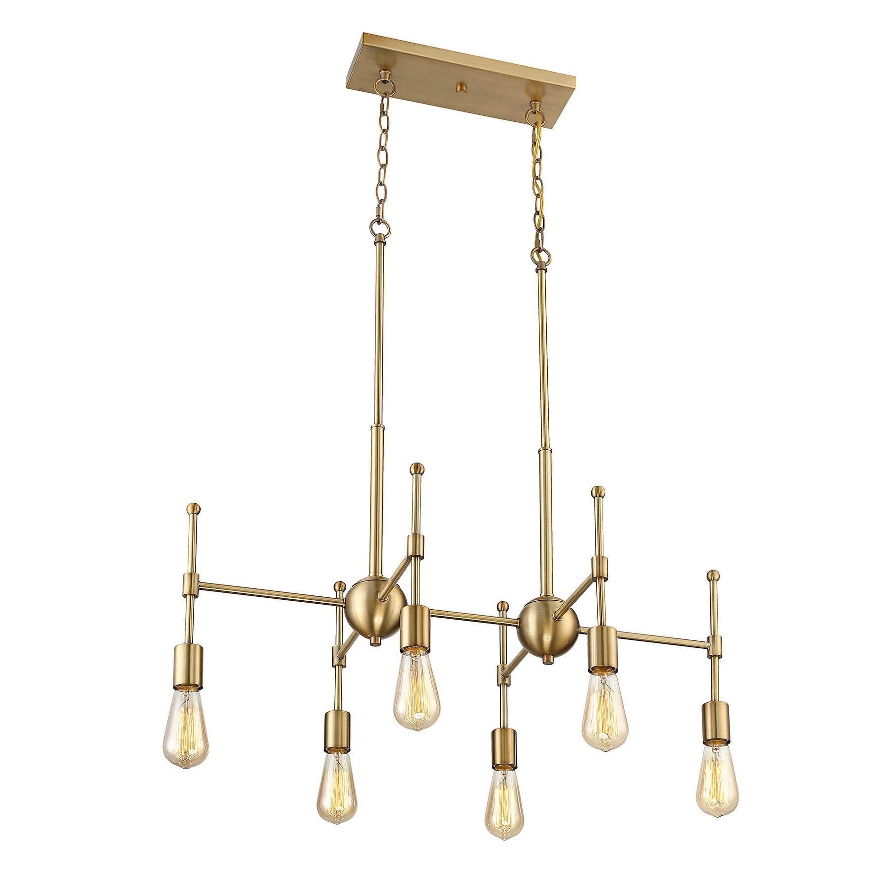 Carson Carrington Henningsvaer 6-light Natural Brass Chandelier - Chandeliers For Bedrooms by Overstock.com