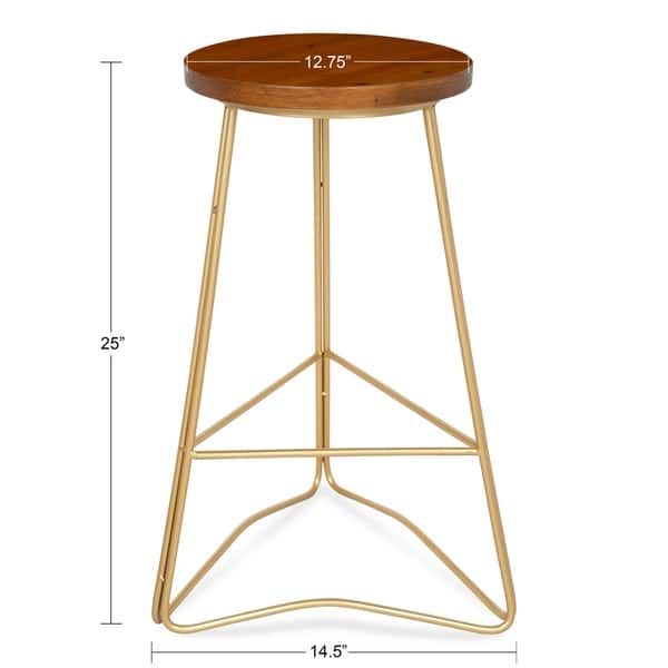 dimension image slide 2 of 3, Godwin Counter Height Bar Stool - 25-inch