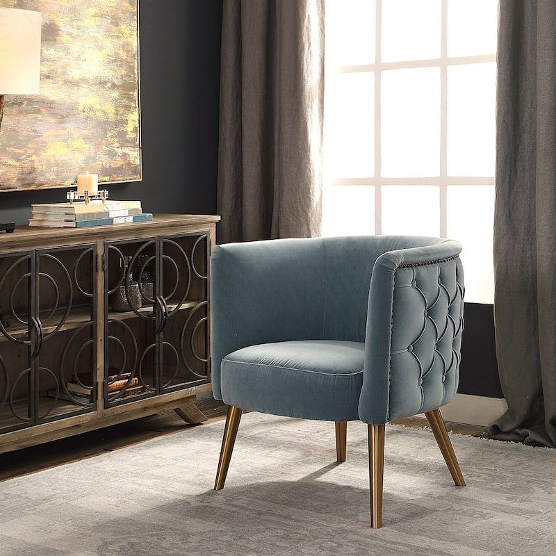 Uttermost Haider Brushed Brass Accent Chair