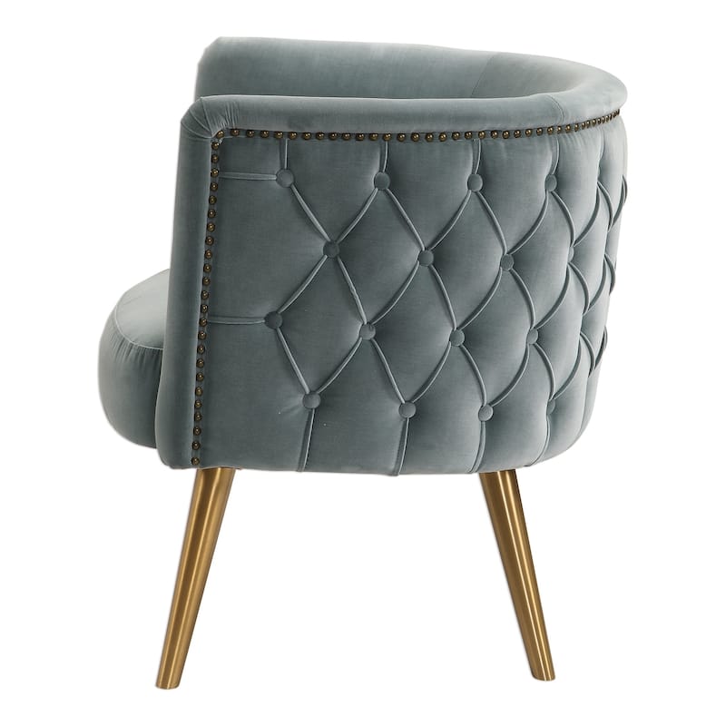 Uttermost Haider Brushed Brass Accent Chair