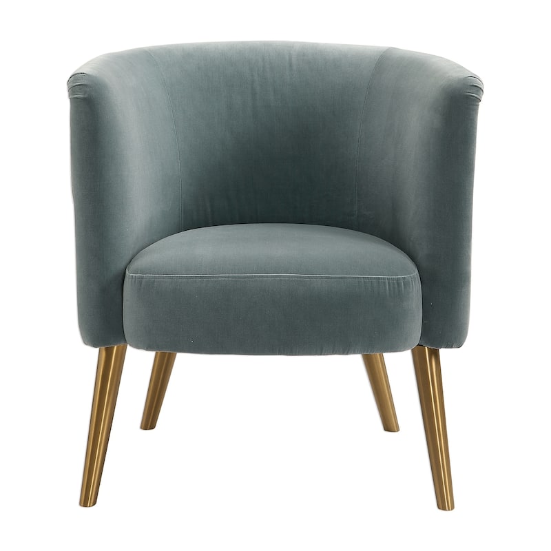 Uttermost Haider Brushed Brass Accent Chair