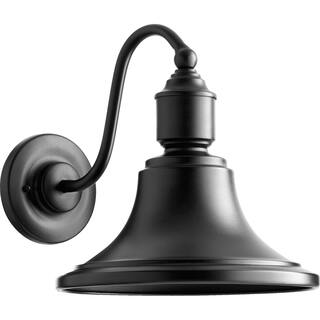 Black 1-light Indust Outdoor Lantern