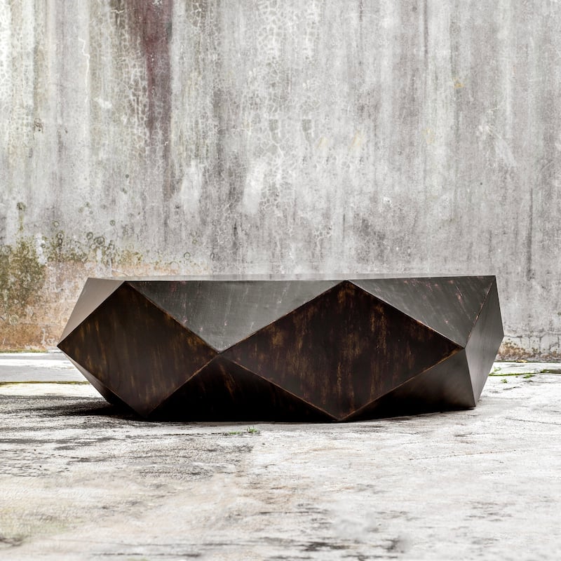 Uttermost Volker Worn Black Coffee Table