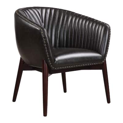 Uttermost Anders Smooth Walnut Stain Accent Chair