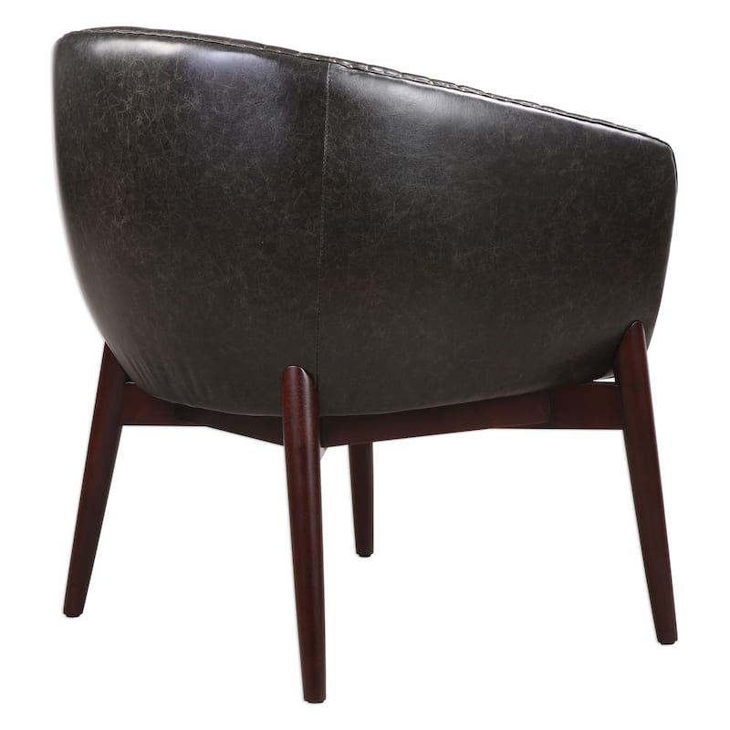 Uttermost Anders Smooth Walnut Stain Accent Chair