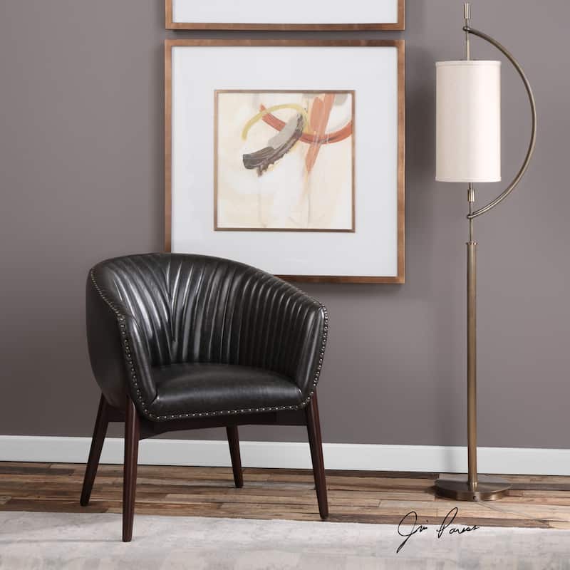 Uttermost Anders Smooth Walnut Stain Accent Chair