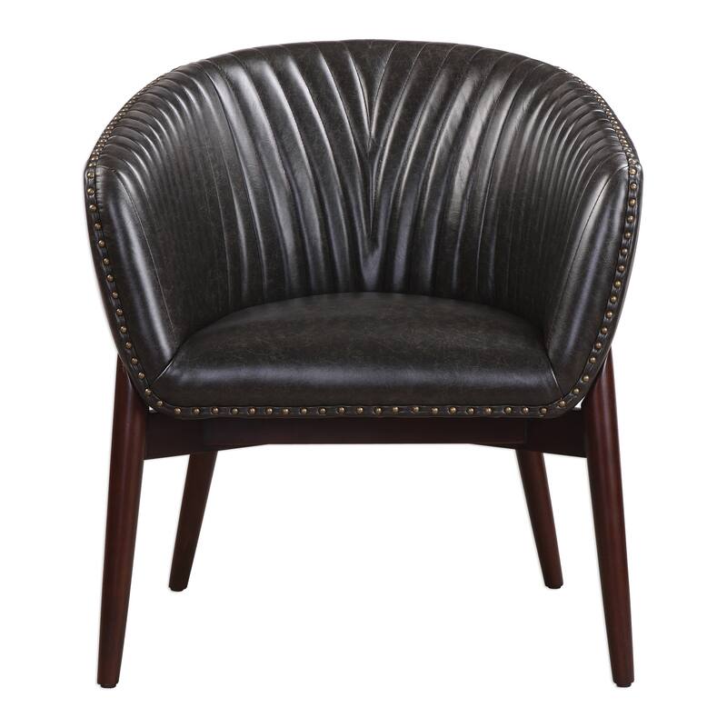 Uttermost Anders Smooth Walnut Stain Accent Chair