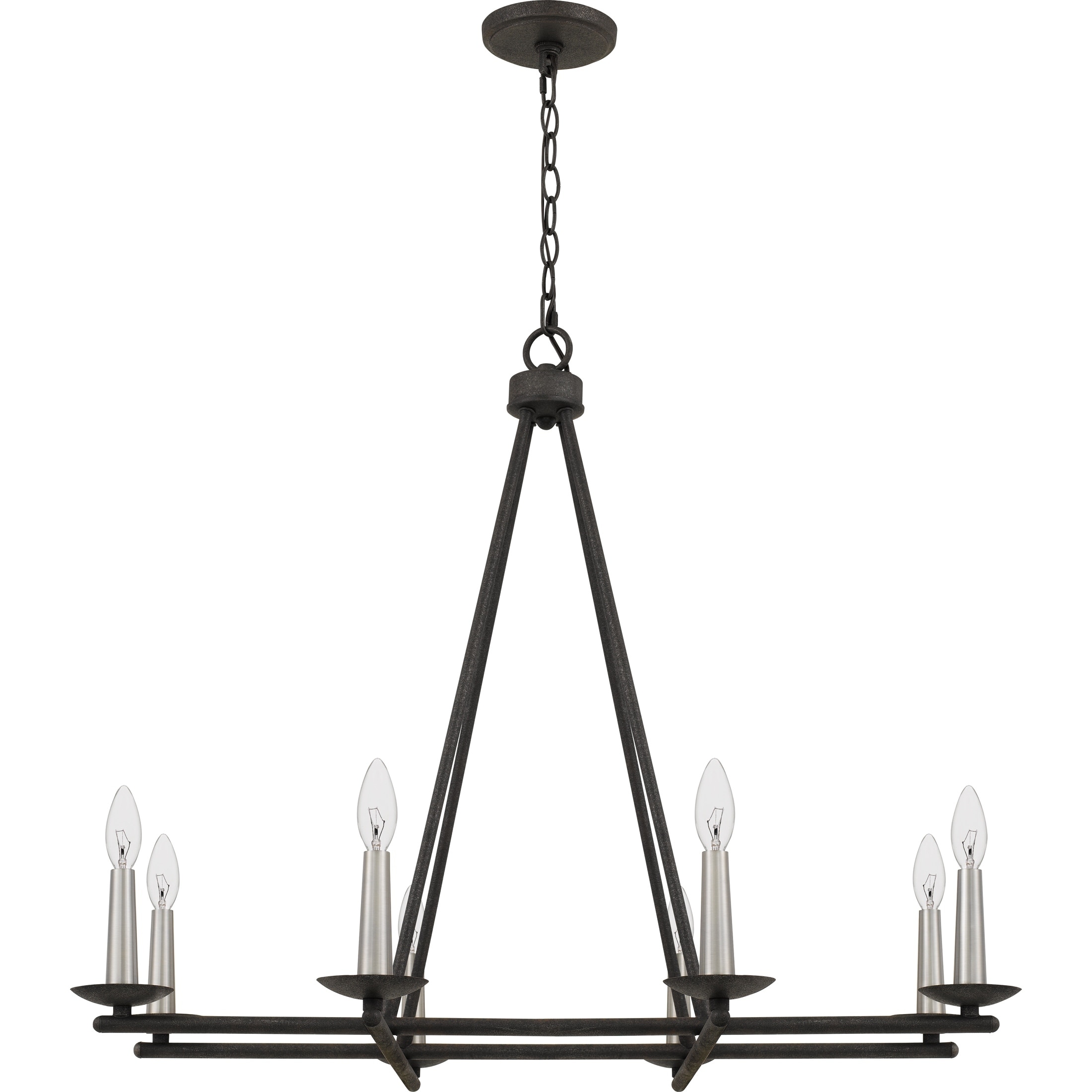 Cutler Rustic Black 8-light Chandelier - Chandeliers For Bedrooms by Overstock.com