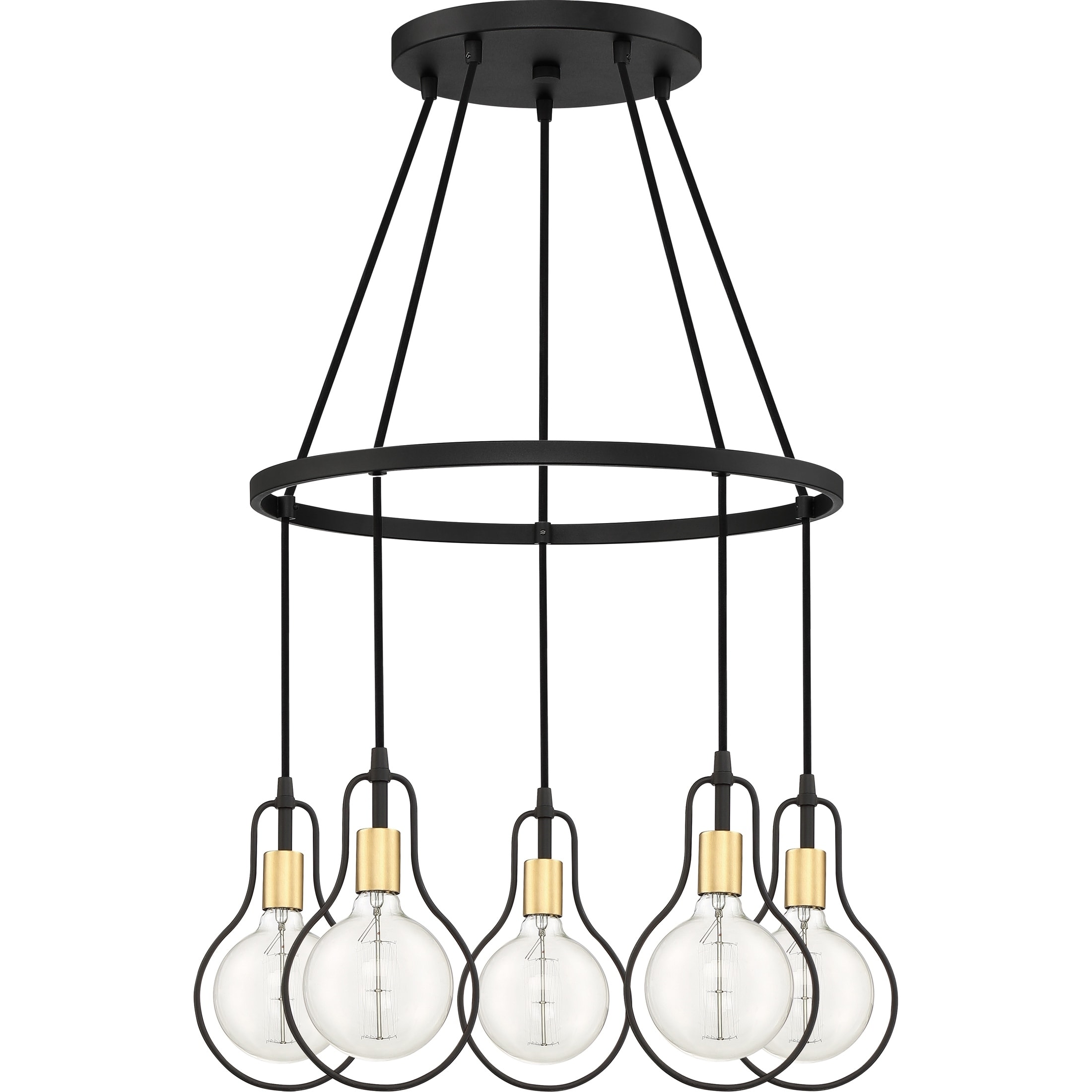 Showcase Earth Black 5-light Chandelier - Chandeliers For Bedrooms by Overstock.com