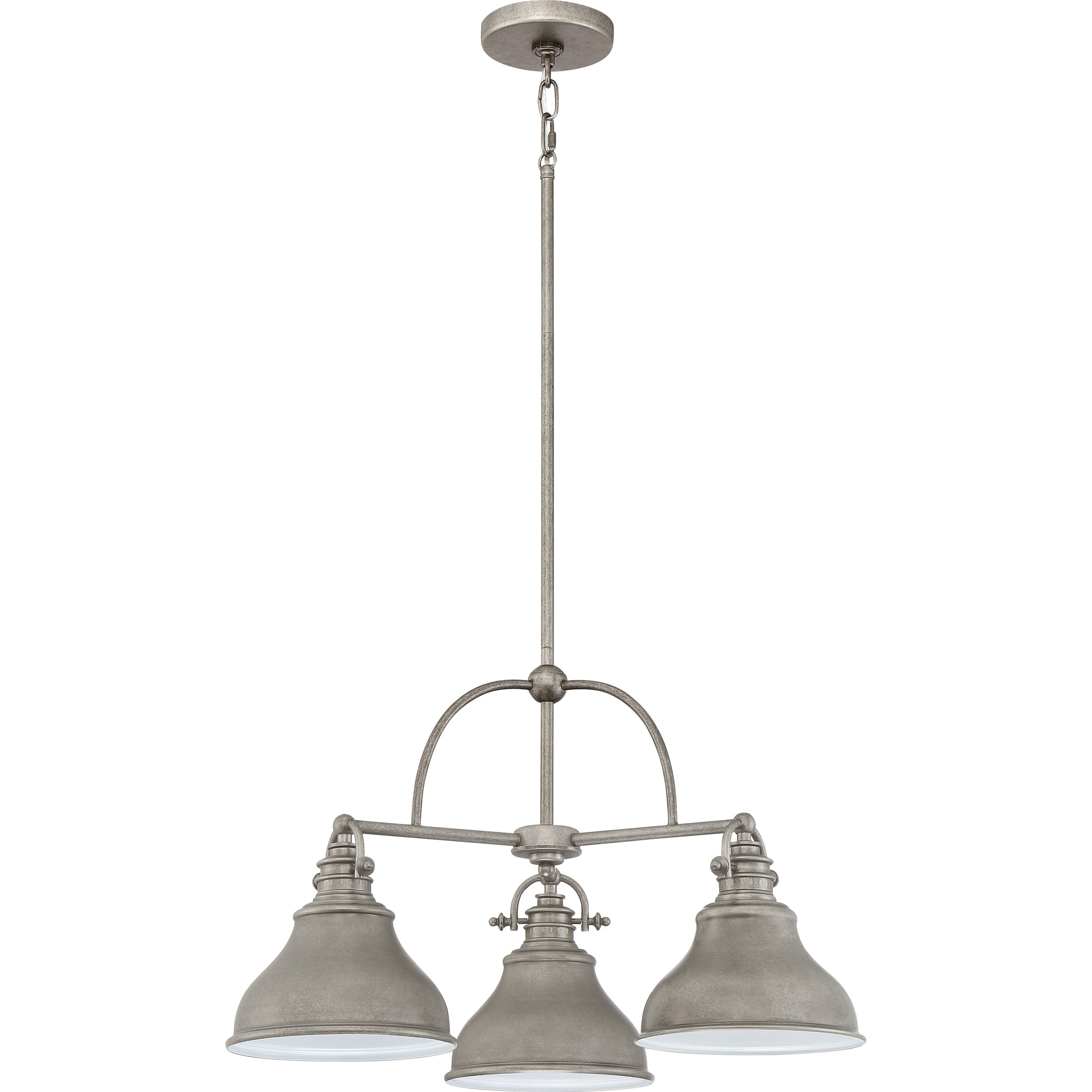 Emery Distressed Nickel 3-light Dinette Chandelier - Chandeliers For Bedrooms by Overstock.com
