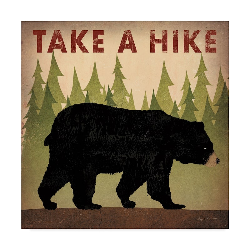Ryan Fowler 'Take A Hike Black Bear' Canvas Art