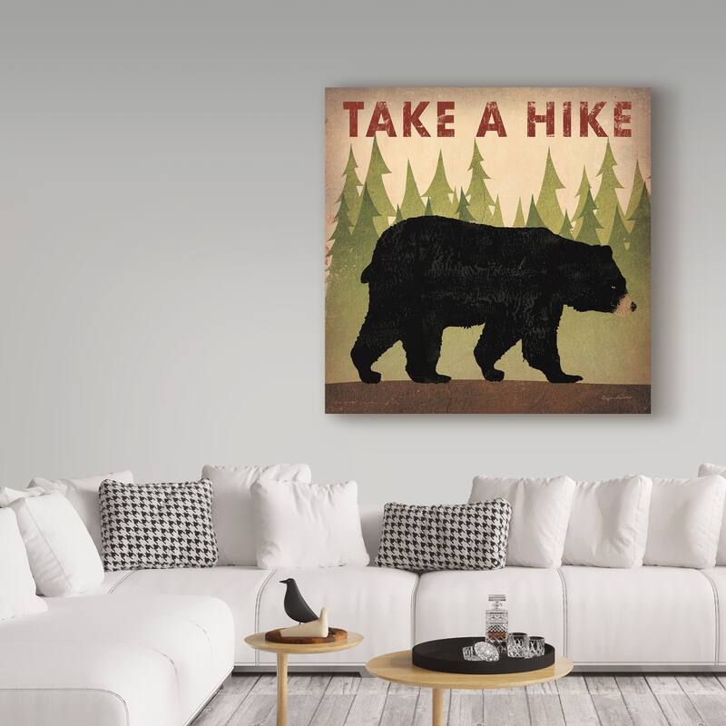 Ryan Fowler 'Take A Hike Black Bear' Canvas Art