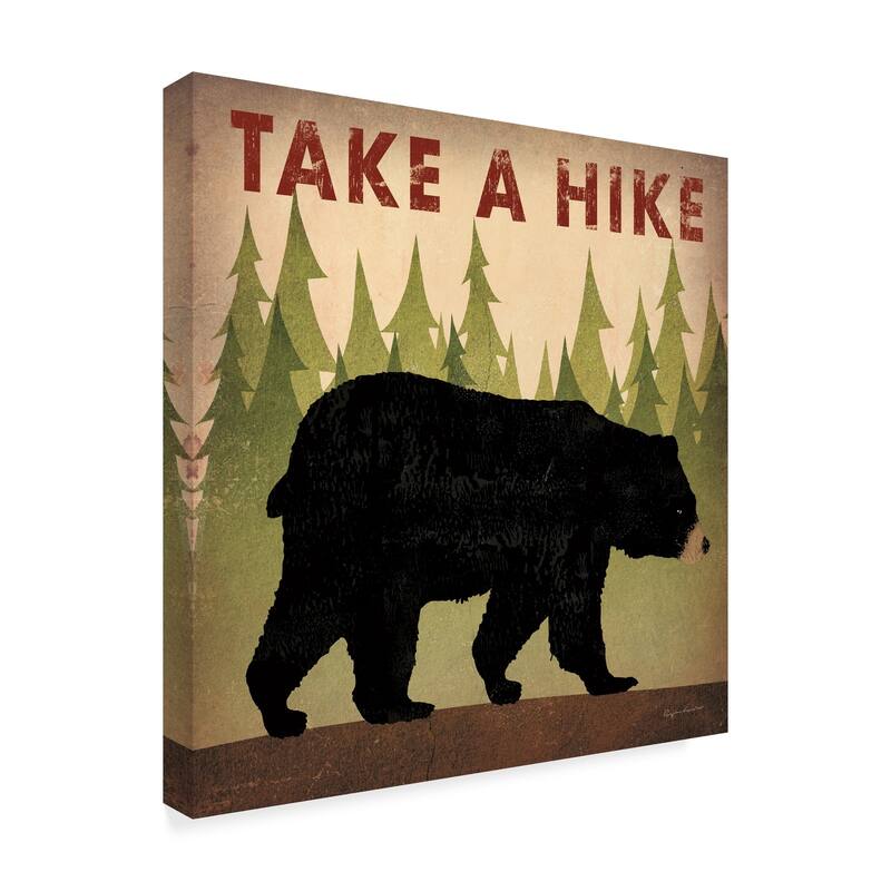 Ryan Fowler 'Take A Hike Black Bear' Canvas Art