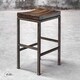 preview thumbnail 5 of 5, Uttermost Beck Dark Walnut Industrial Bar Stool