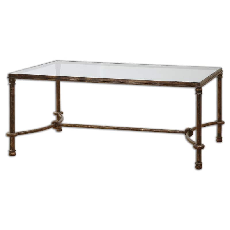 Uttermost Warring Rustic Bronze Patina Iron Coffee Table