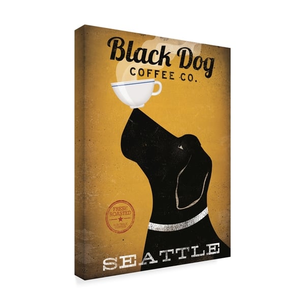 Ryan Fowler 'Black Dog Coffee Co Seattle' Canvas Art - On Sale - Bed ...