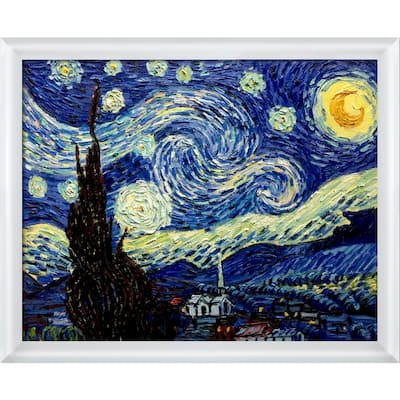 La Pastiche Vincent Van Gogh 'Starry Night' Hand Painted Oil Reproduction