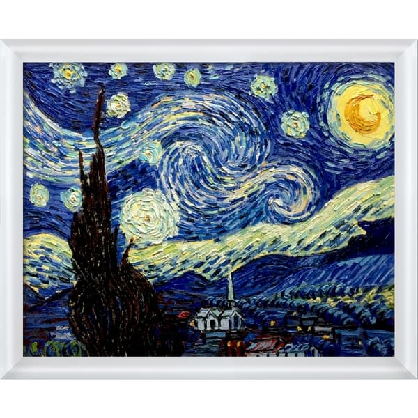 La Pastiche Vincent Van Gogh 'Starry Night' Hand Painted Oil ...