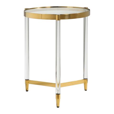 Uttermost Kellen Gold Plated Accent Table