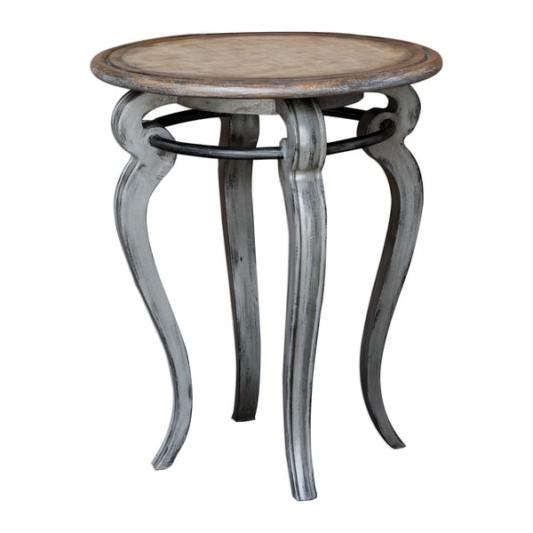 Shop Uttermost Mariah Distressed Grey Accent Table Free Shipping