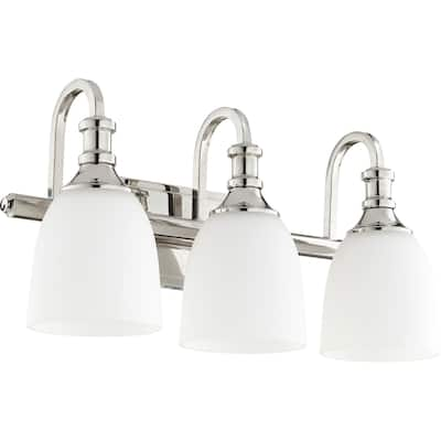 Richmond Polished Nickel 3-light Vanity Lighting