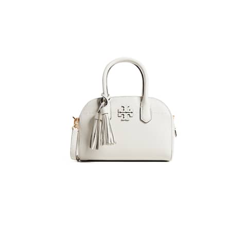 Ivory Leather Handbags Our Best Clothing Shoes Deals Tory Burch Mcgraw Small Leather Ivory Satchel
