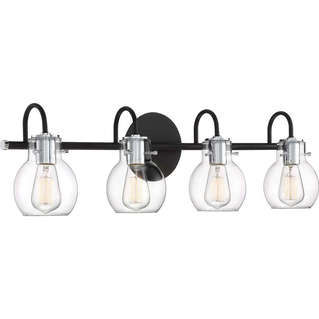 Andrews Earth Black 4-Light Bath Light