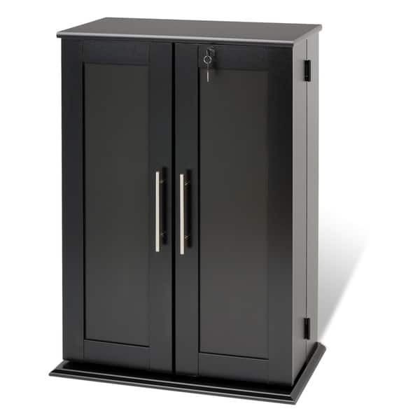 Shop Broadway Locking Dvd Cd Media Storage Cabinet Free Shipping