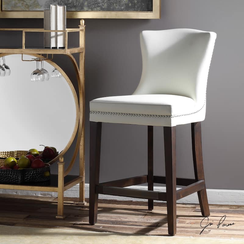 Uttermost Dariela Dark Walnut Stain Counter Stool