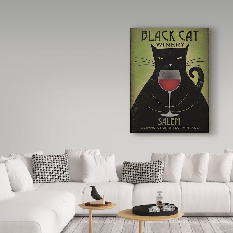 Ryan Fowler 'Black Cat Winery Salem' Canvas Art - Bed Bath & Beyond ...