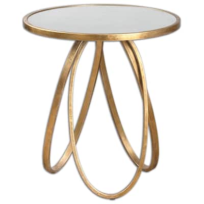 Uttermost Montrez Lightly Gold Leaf Accent Table