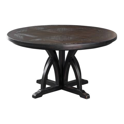 Uttermost Maiva Weathered Black Round Dining Table