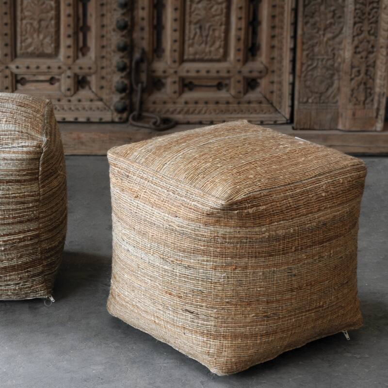 Uttermost Shiro Hemp Pouf Ottoman