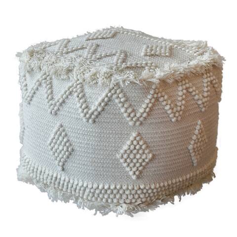 Uttermost Uriah Soft Ivory Pouf Ottoman