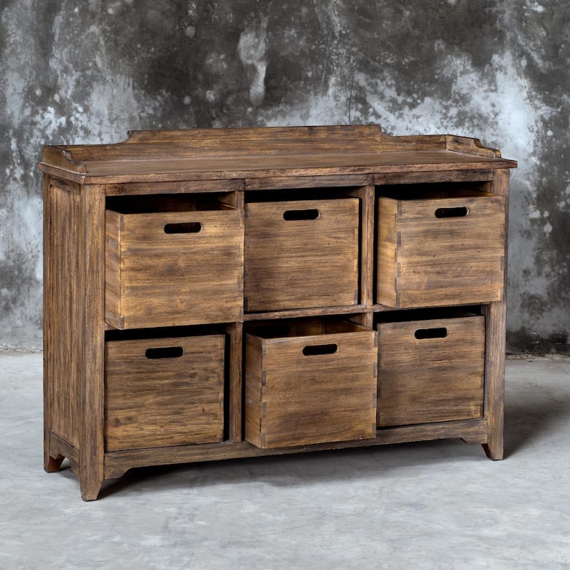Uttermost Ardusin Driftwood Grey Hobby Cupboard