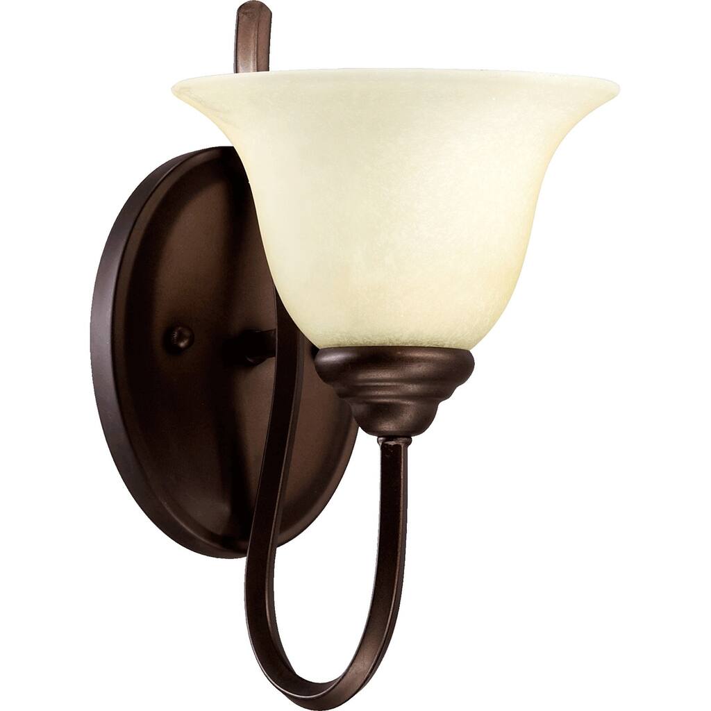 Spencer Oiled Bronze and Amber Scavo 1-light Wall Light