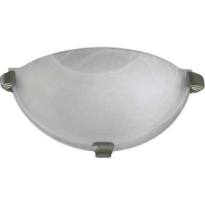 Satin Nickel and Faux Alabaster 1-light Wall Sconce