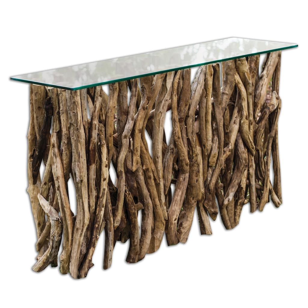 Uttermost Natural Teak Wood Console Table