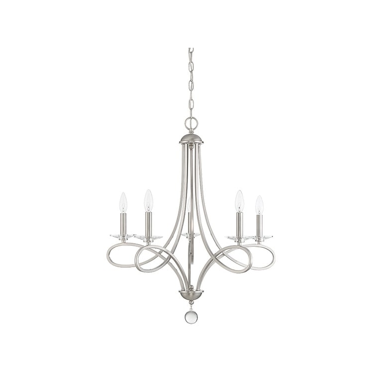 Copper Grove Fierze 5-light Chandelier with Brushed Nickel - Chandeliers For Bedrooms by Overstock.com